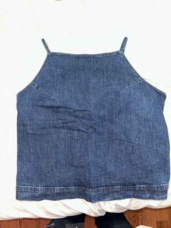 Abercrombie & Fitch Tops - Abercrombie & Fitch Bra Free Collection Denim Square-Neck Tank, Removable Pads